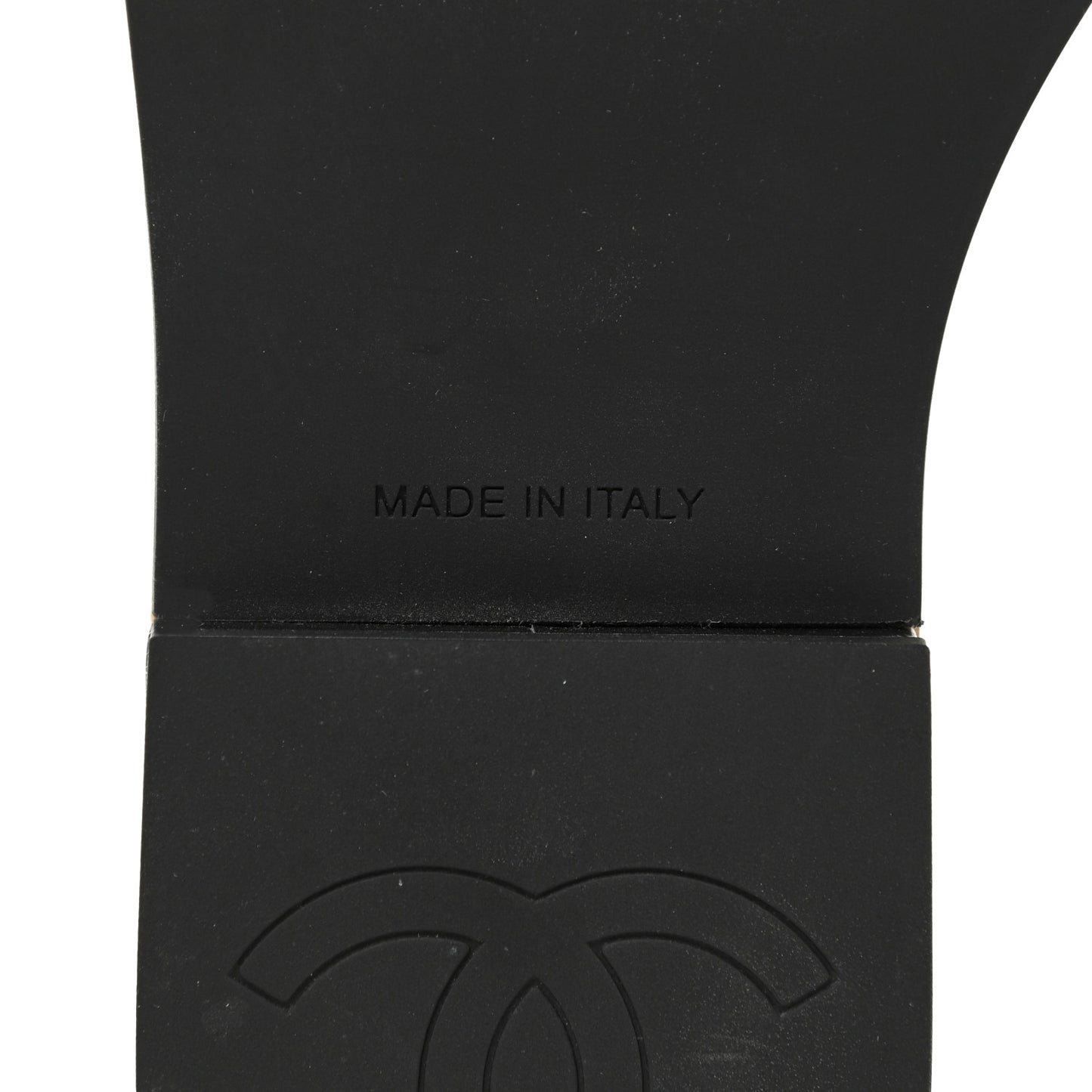Lambskin Quilted CC Slip On Platform Sandals 38 Black