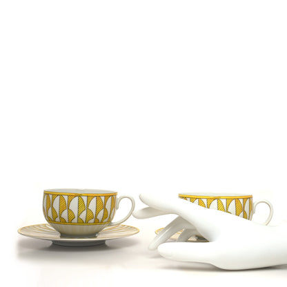 Hermes Porcelain Soleil d'Hermes Breakfast Cup And Saucer Set Of 2 2 of 10