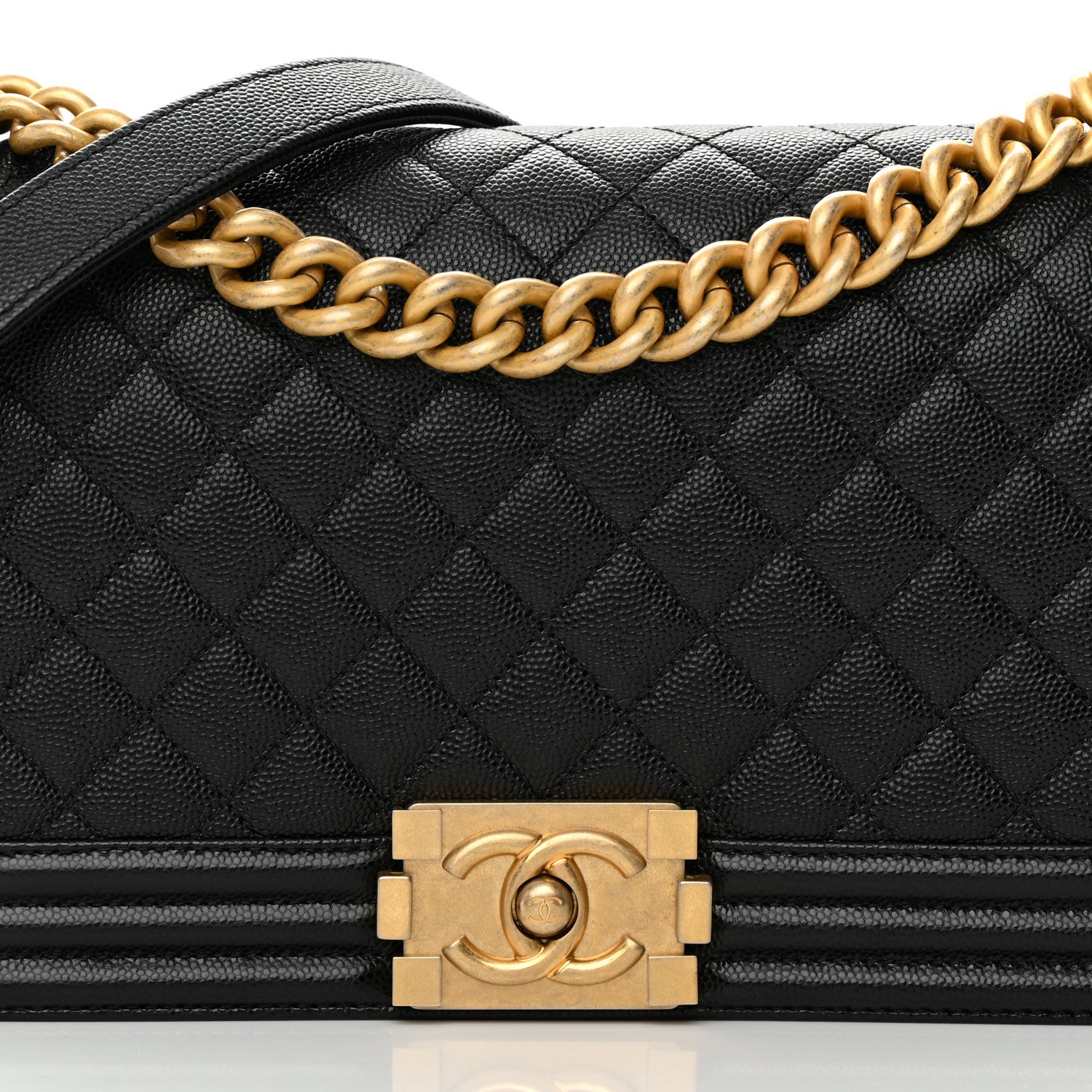 Chanel Caviar Quilted Medium Boy Flap Black 8 of 13