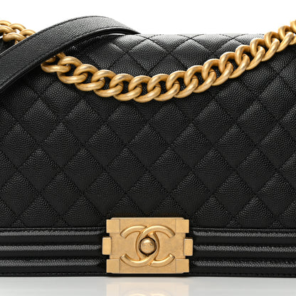 Chanel Caviar Quilted Medium Boy Flap Black 8 of 13