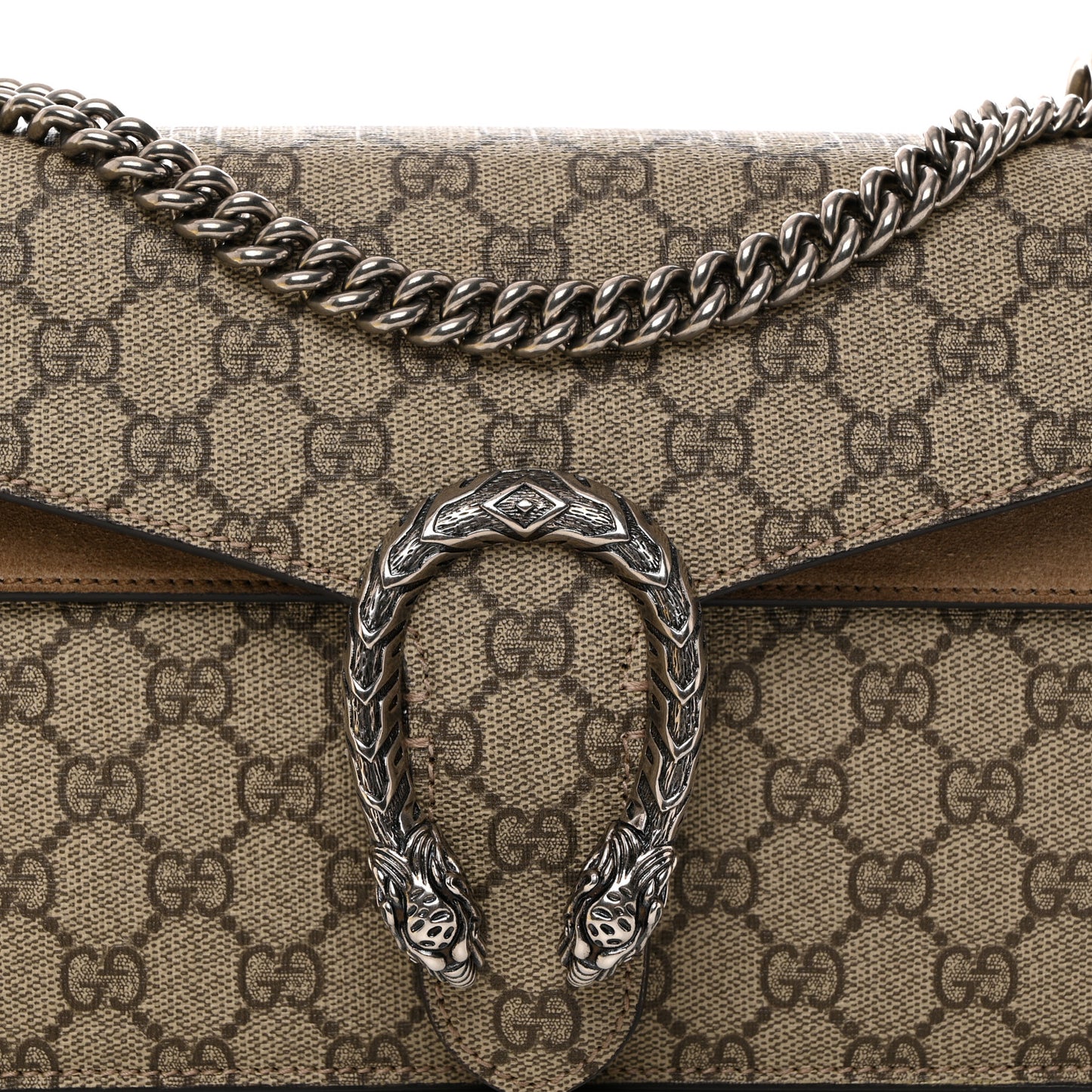 GG Supreme Monogram Small Dionysus Shoulder Bag Taupe