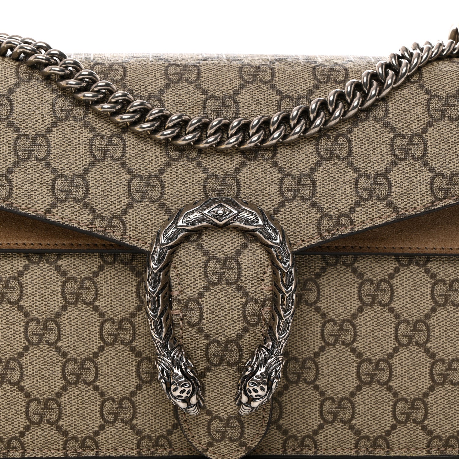 Gucci GG Supreme Monogram Small Dionysus Shoulder Bag Taupe 8 of 10