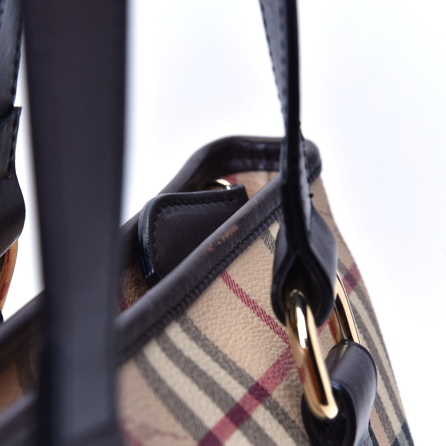 Burberry Haymarket Check Medium Regent Tote Chocolate 10 of 10