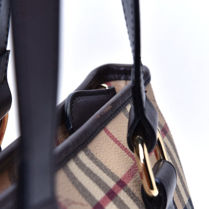 Burberry Haymarket Check Medium Regent Tote Chocolate 10 of 10