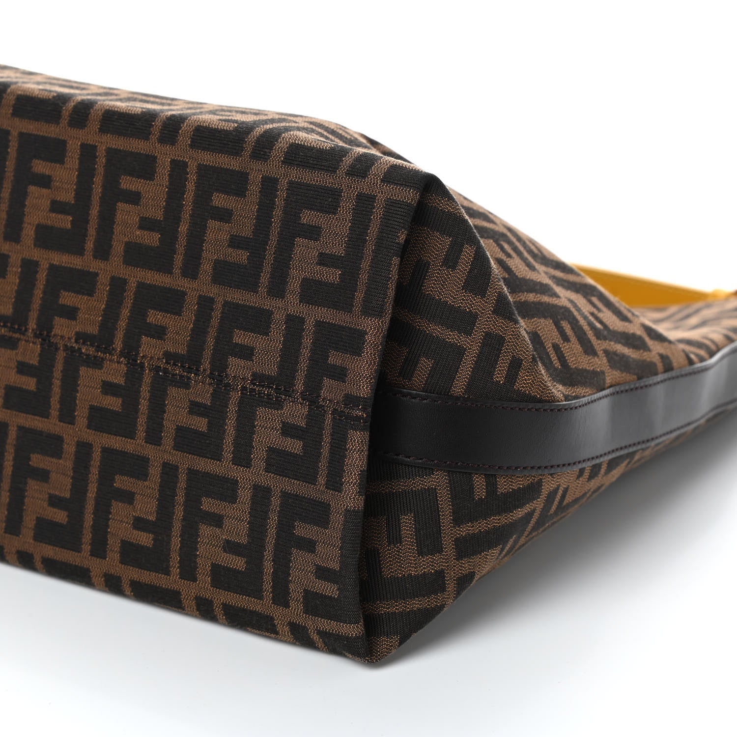 Fendi Zucca Vitello Large Hobo Tobacco Ocra Moro Black 8 of 9