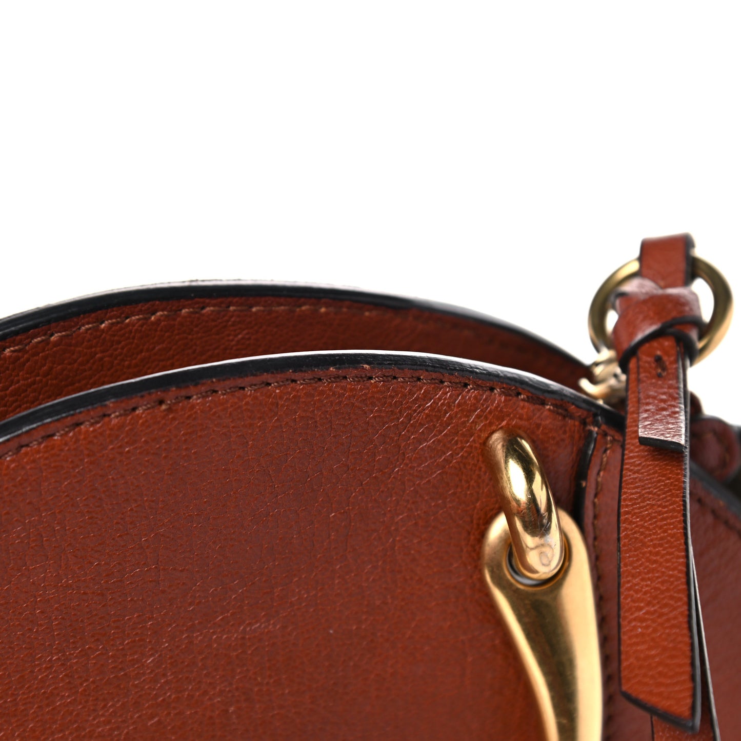 Shiny Goatskin Smooth Calfskin Suede Small Pixie Bag Saffron Red