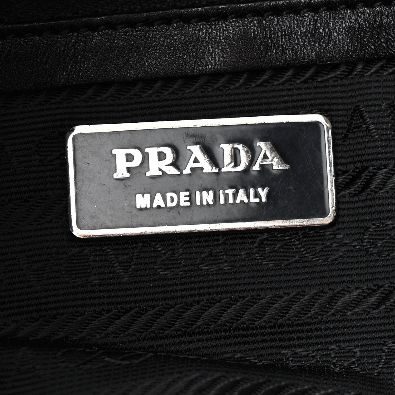 Prada Nylon Royal Calf Easy Foldover Pushlock Satchel Black 6 of 14