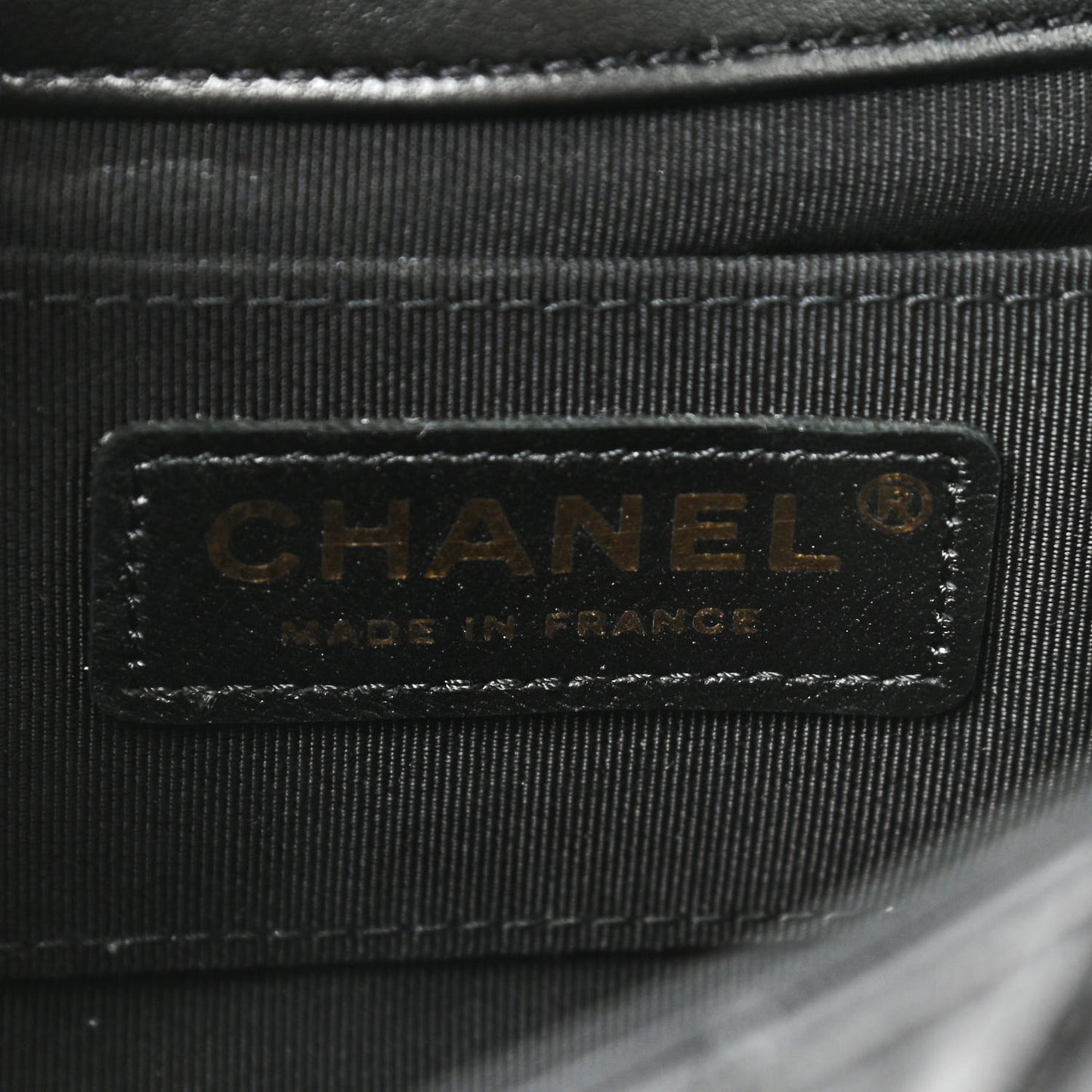 Glazed Calfskin Chevron Quilted Small Hampton Flap Black