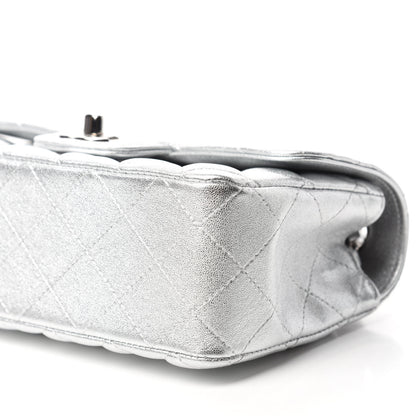Chanel Metallic Lambskin Quilted Mini Rectangular Flap Silver 7 of 11