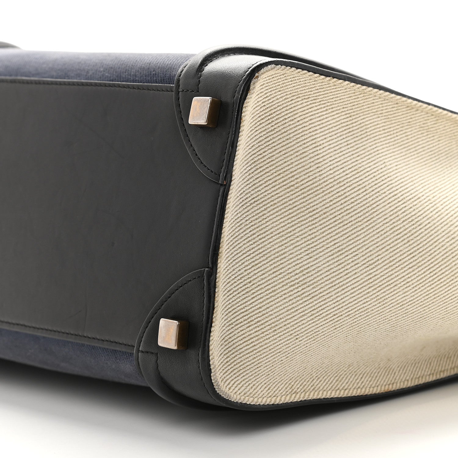 Celine Canvas Smooth Calfskin Micro Tri-Color Luggage Ink 8 of 13