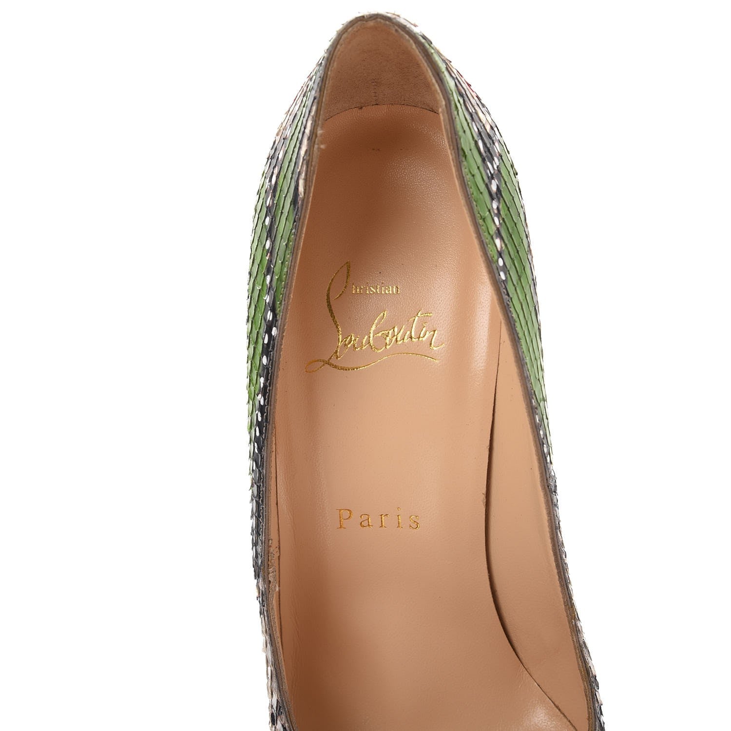 Christian Louboutin Python Bianca Masai 140 Platform Pumps 37.5 Multicolor 9 of 11