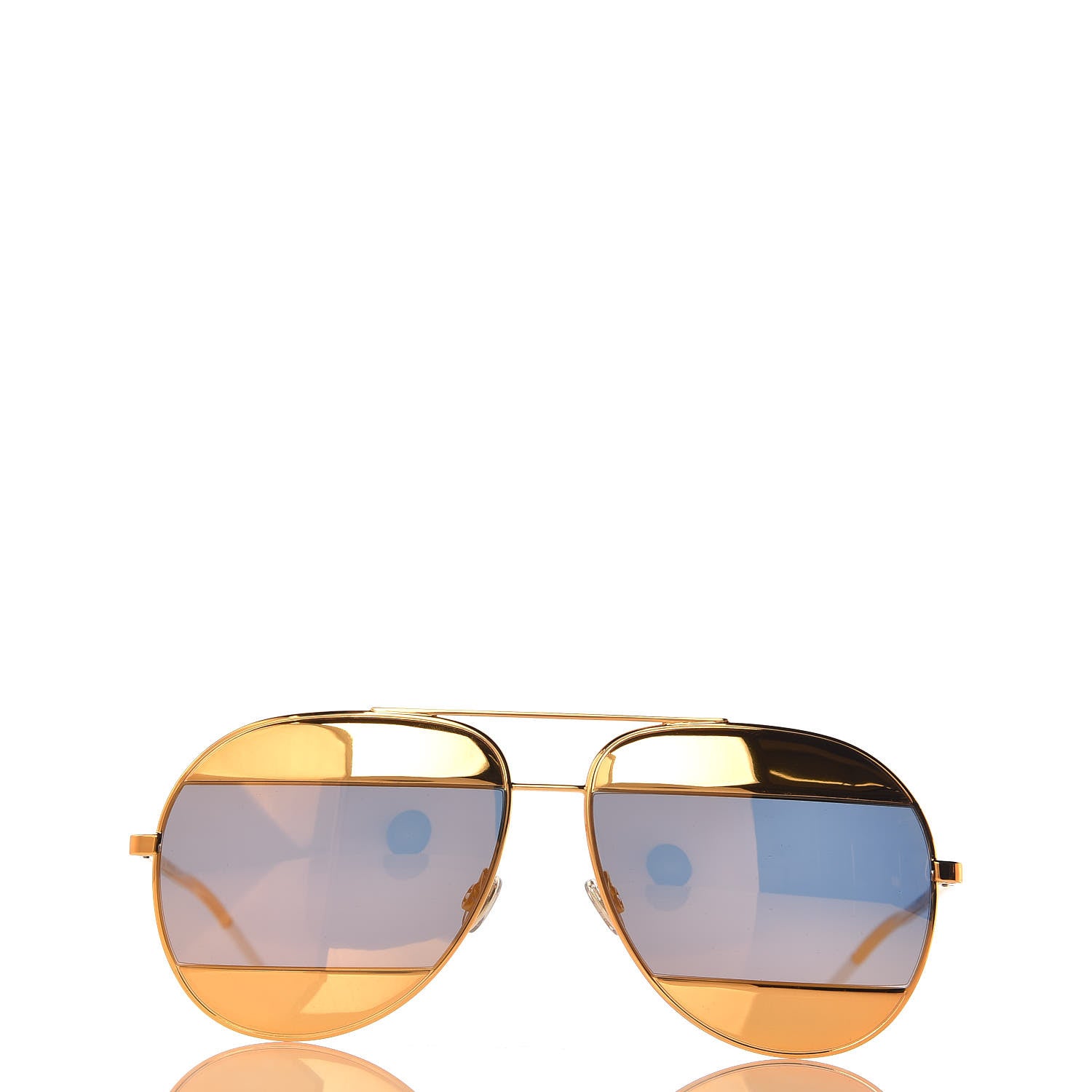 Christian Dior Split 1 Aviator Sunglasses Gold 2 of 7