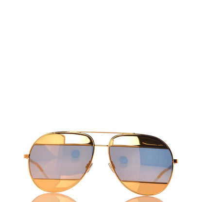 Christian Dior Split 1 Aviator Sunglasses Gold 2 of 7