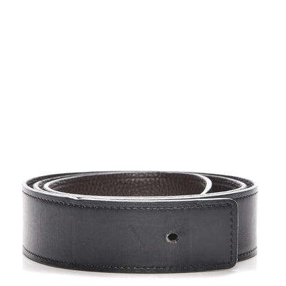 Hermes Box Togo 32mm Belt Strap 80 Black Chocolate 1 of 10