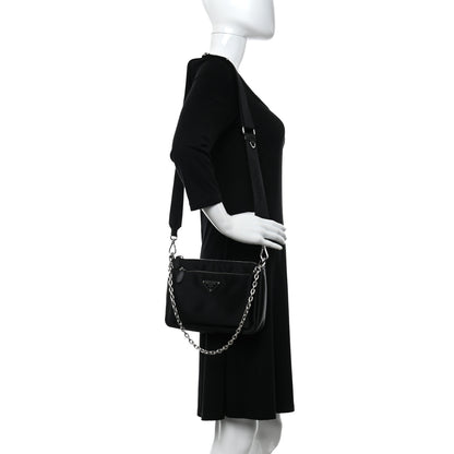 Prada Nylon Shoulder Bag Black 3 of 10