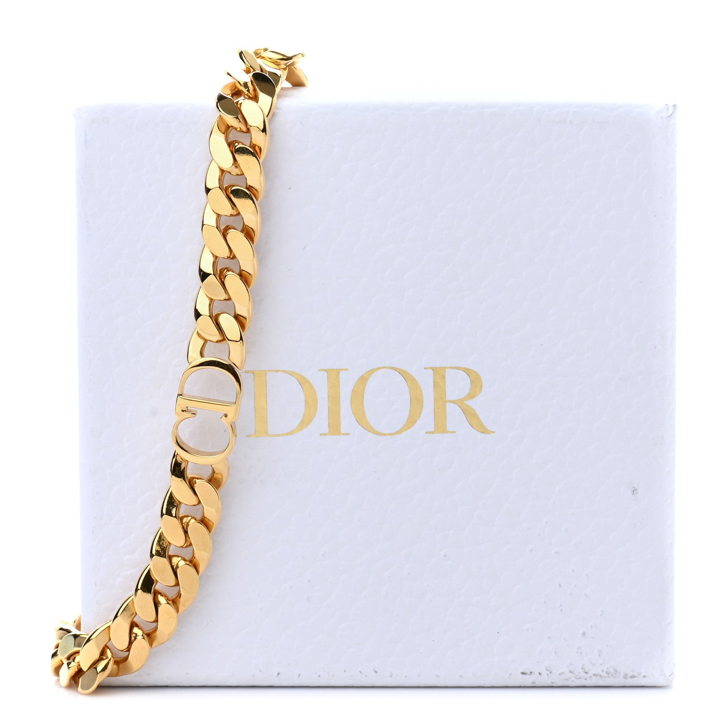 Christian Dior Metal CD Choker Necklace Gold 7 of 7