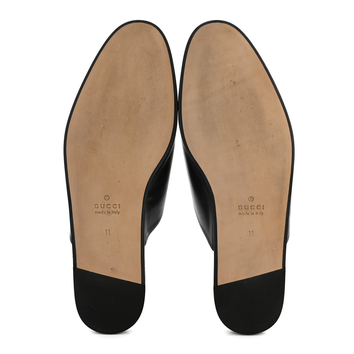 Gucci Calfskin Mens Horsebit Slippers 11 Black 6 of 11