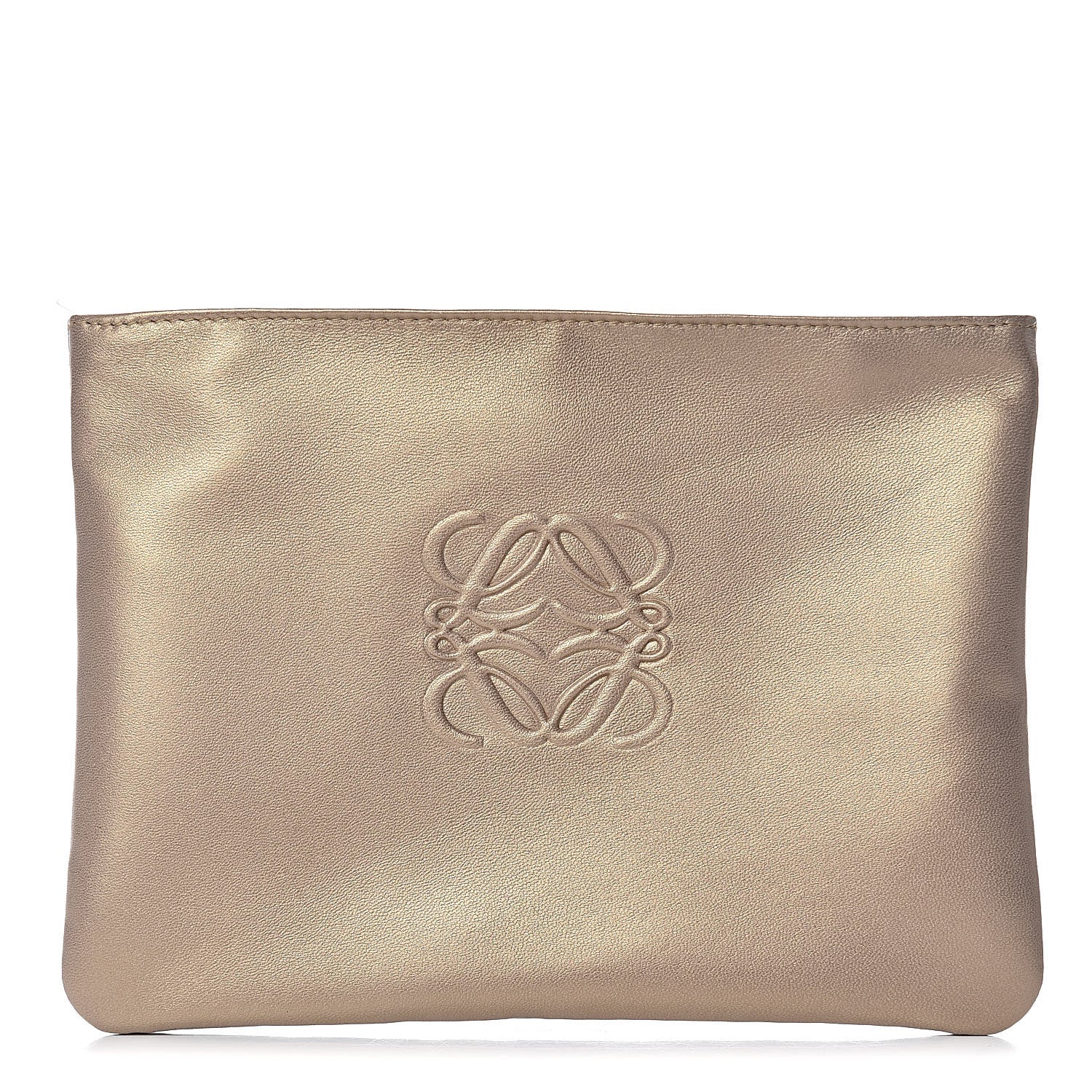 Loewe Metallic Lambskin Cosmetic Pouch Gold 1 of 9