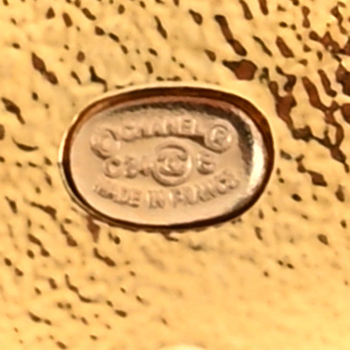 Crystal CC Brooch Gold