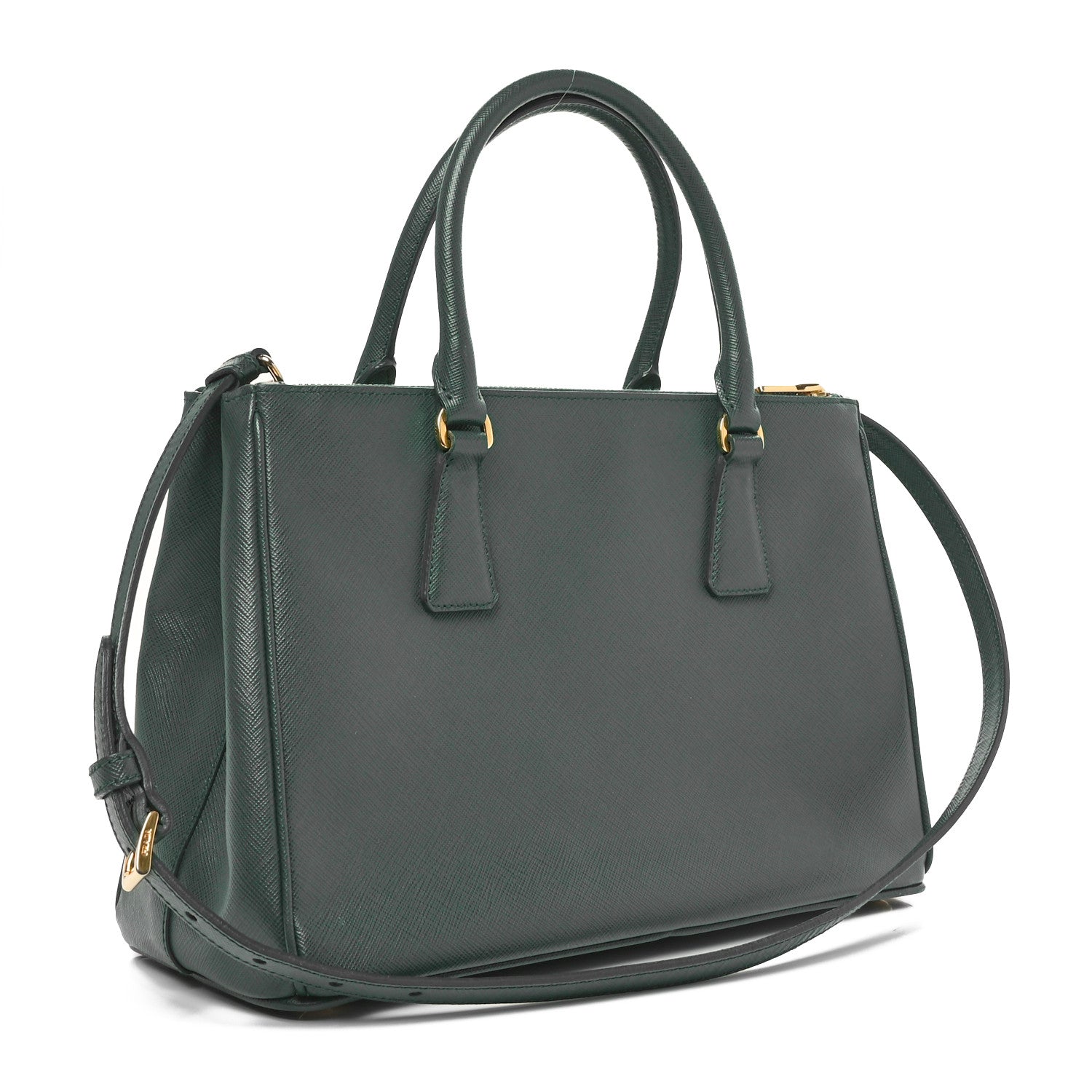 Prada Saffiano Lux Small Galleria Double Zip Tote Biliardo 3 of 9