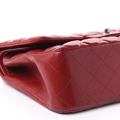 Chanel Lambskin Quilted Jumbo Double Flap Dark Red 8 of 19