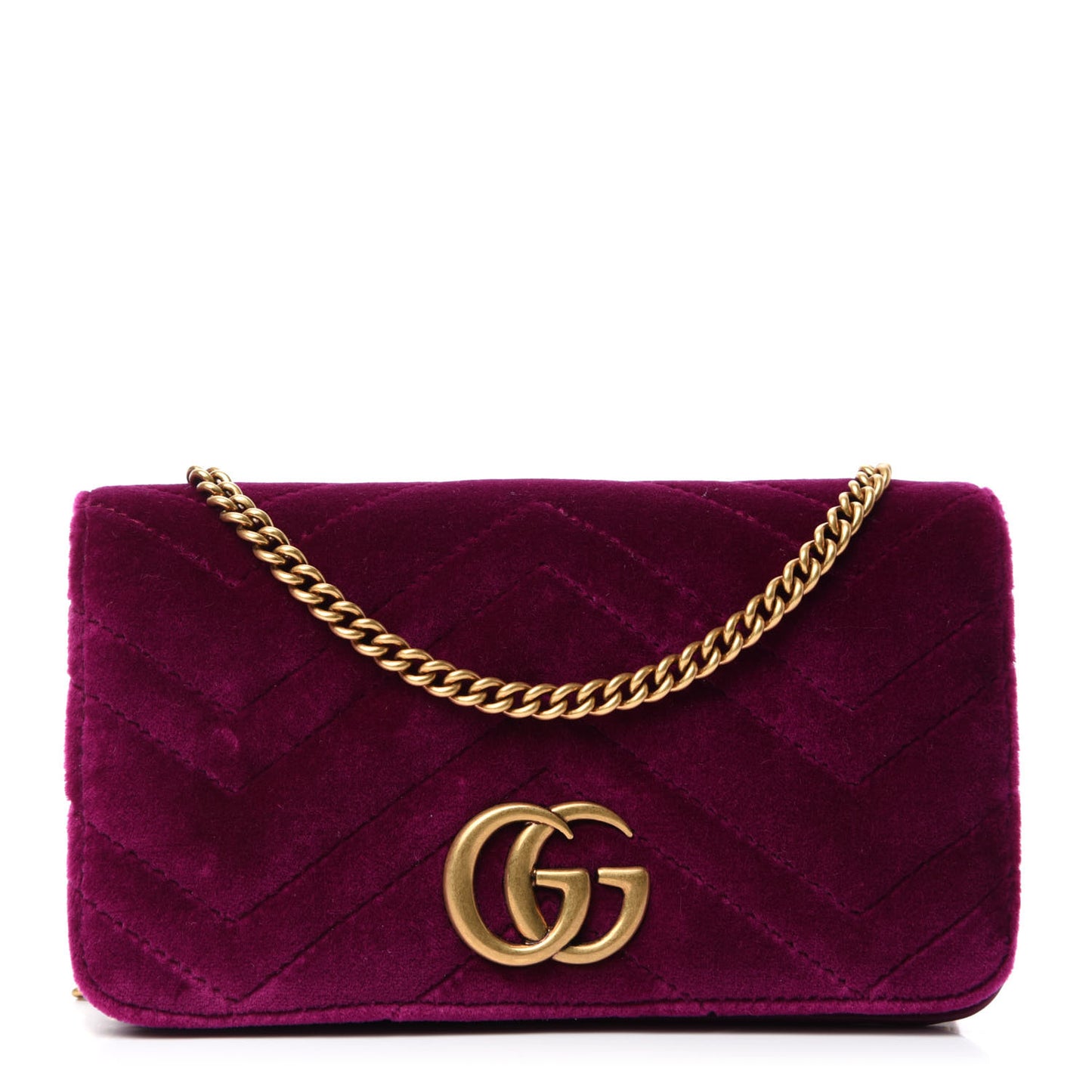 Velvet Matelasse GG Marmont Mini Bag Fuchsia Violet Cyclamen