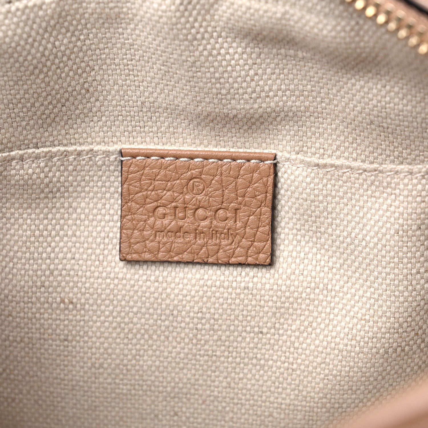 Gucci Pebbled Calfskin Small Soho Disco Bag Camelia 6 of 10