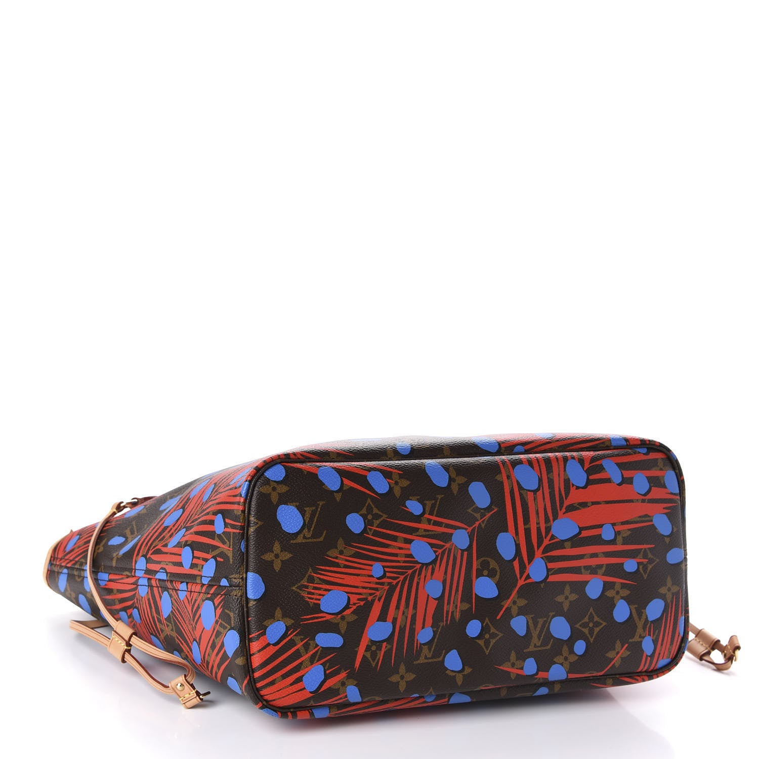 Louis Vuitton Monogram Jungle Dots Neo Neverfull MM Coquelicot Denim 4 of 10