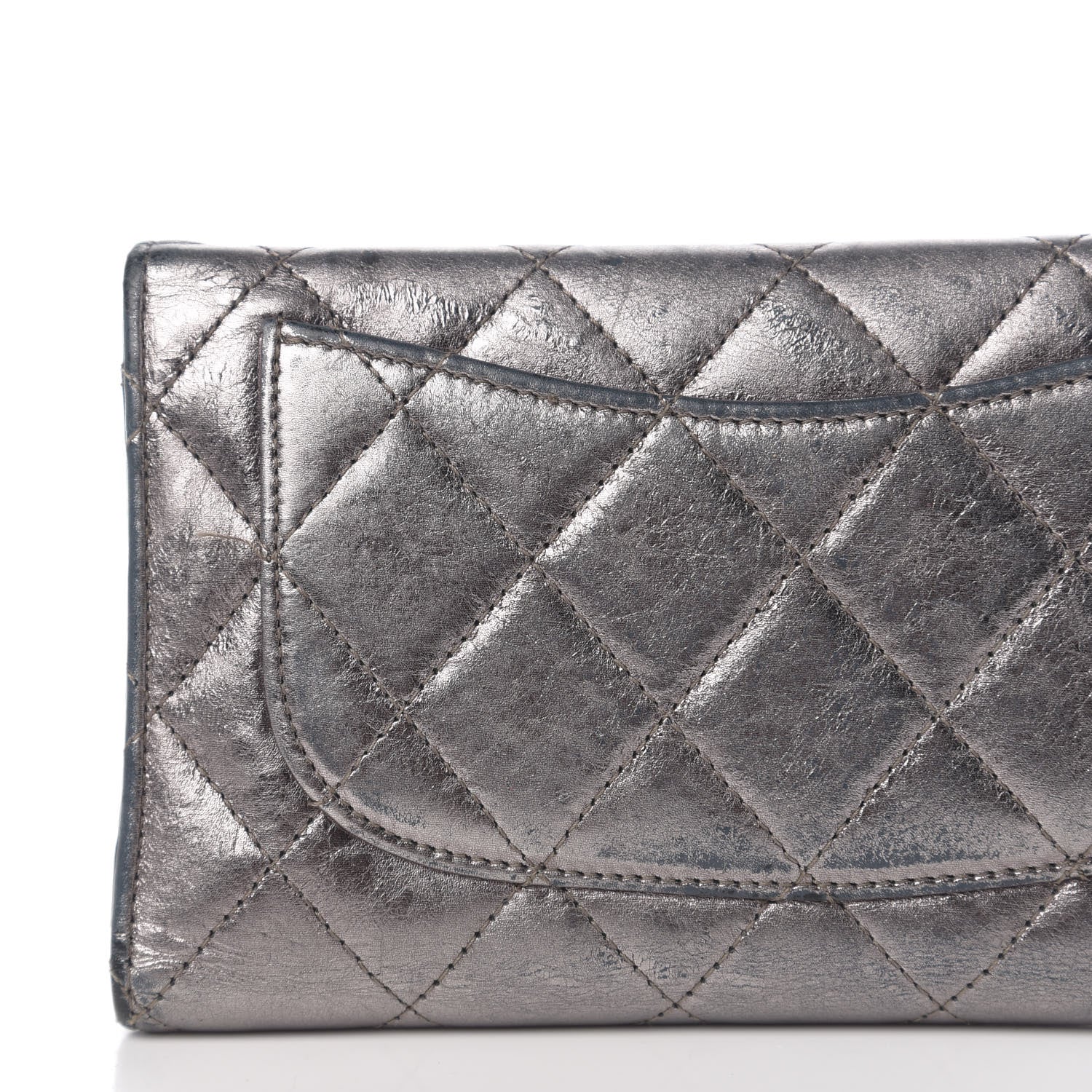 Chanel Metallic Aged Calfskin Quilted Reissue Long Flap Wallet 8 of 9