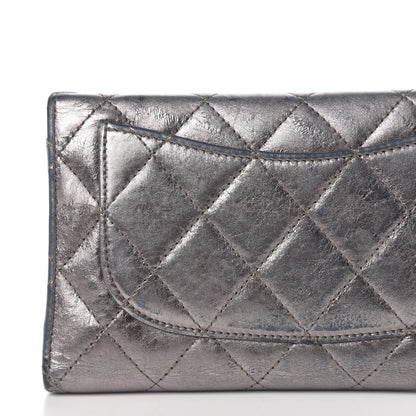 Chanel Metallic Aged Calfskin Quilted Reissue Long Flap Wallet 8 of 9