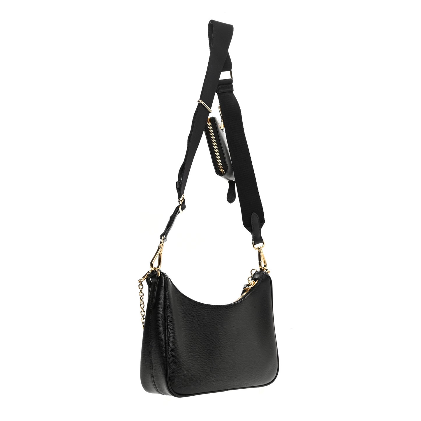 Saffiano Lux Re-Edition 2005 Shoulder Bag Black