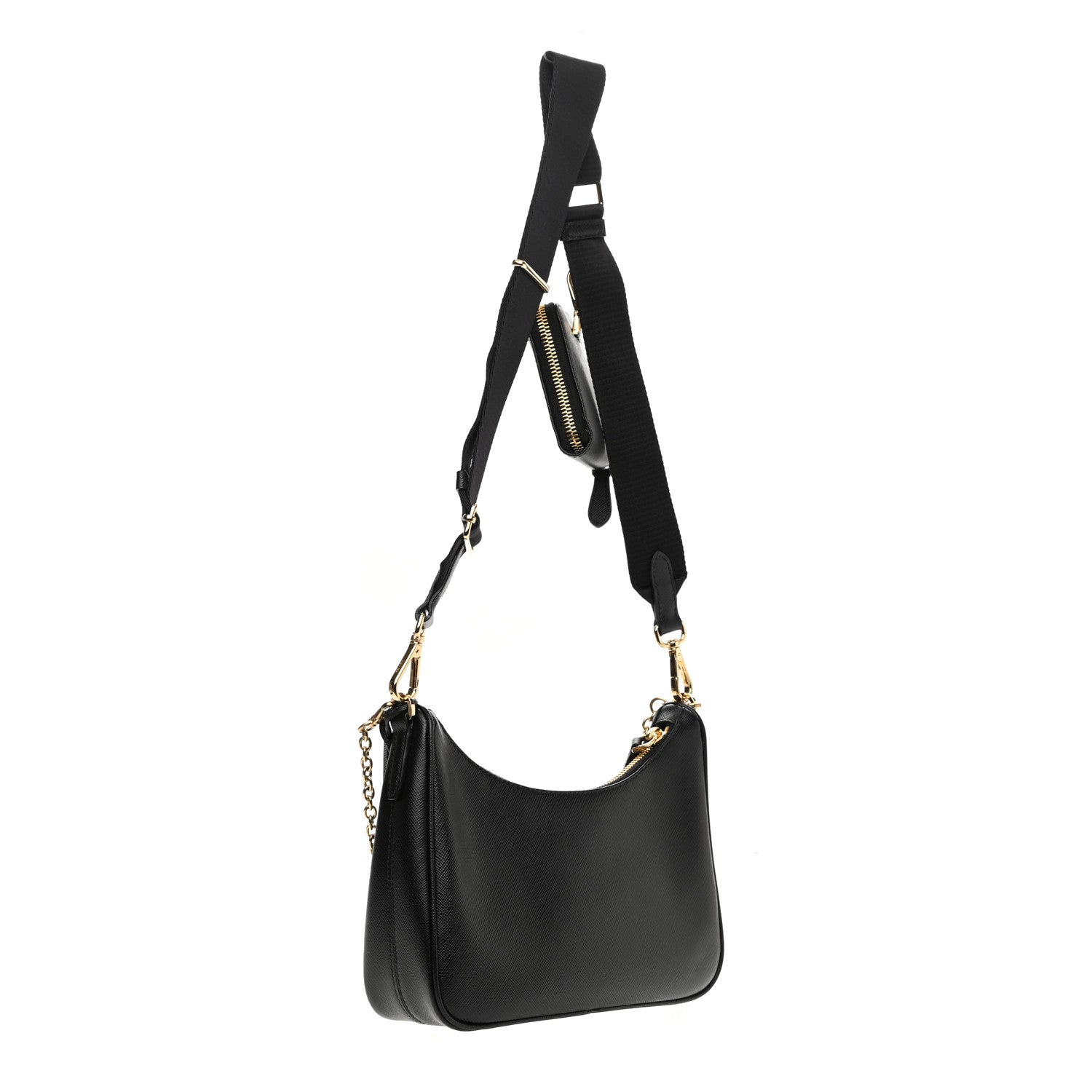 Prada Saffiano Lux Re-Edition 2005 Shoulder Bag Black 3 of 10