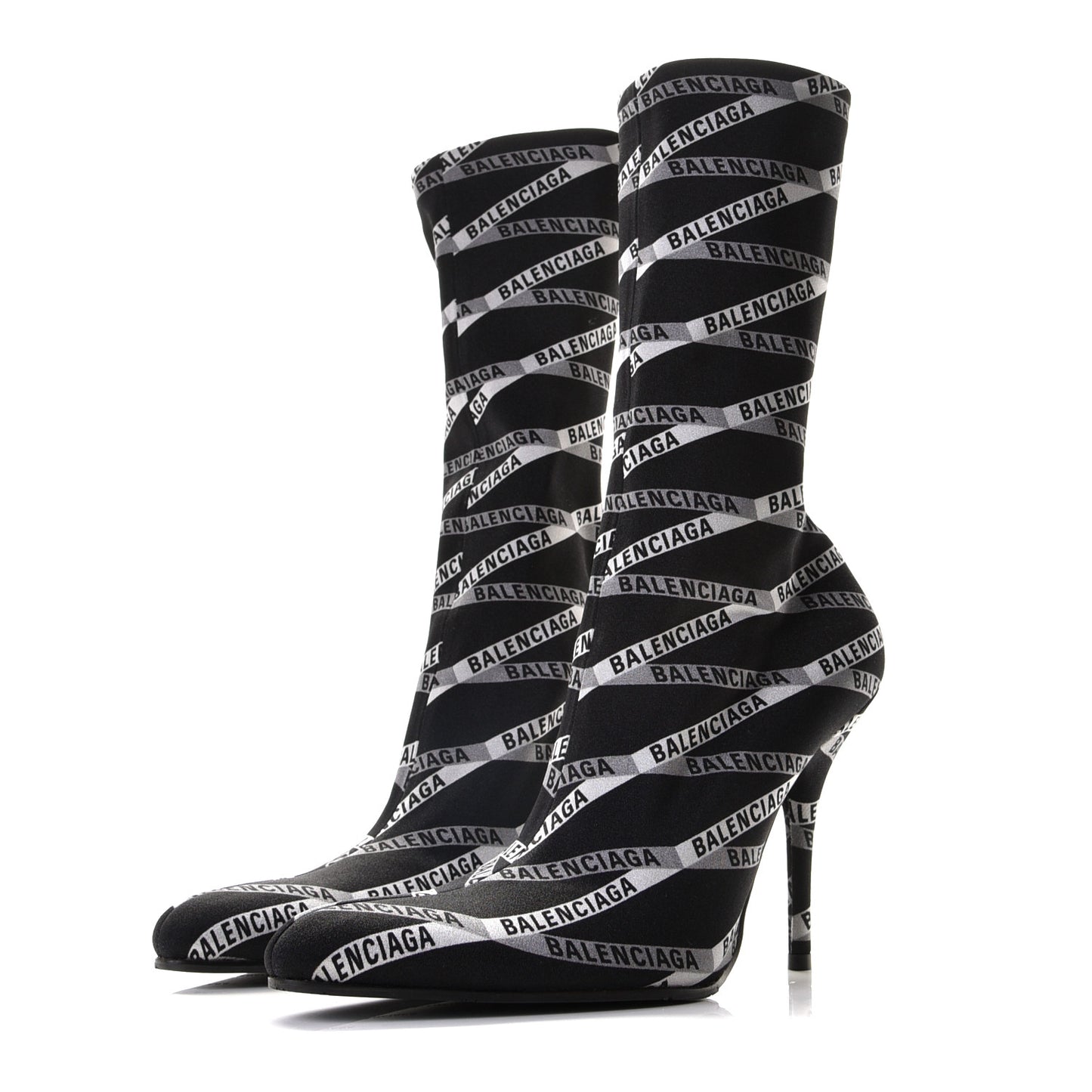 Spandex Losange Monogram 110mm Booties 36 Gris Black