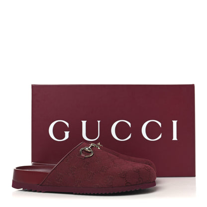 Gucci GG Supreme Monogram Womens Horsebit Slippers 38.5 Rosso Ancora 10 of 10