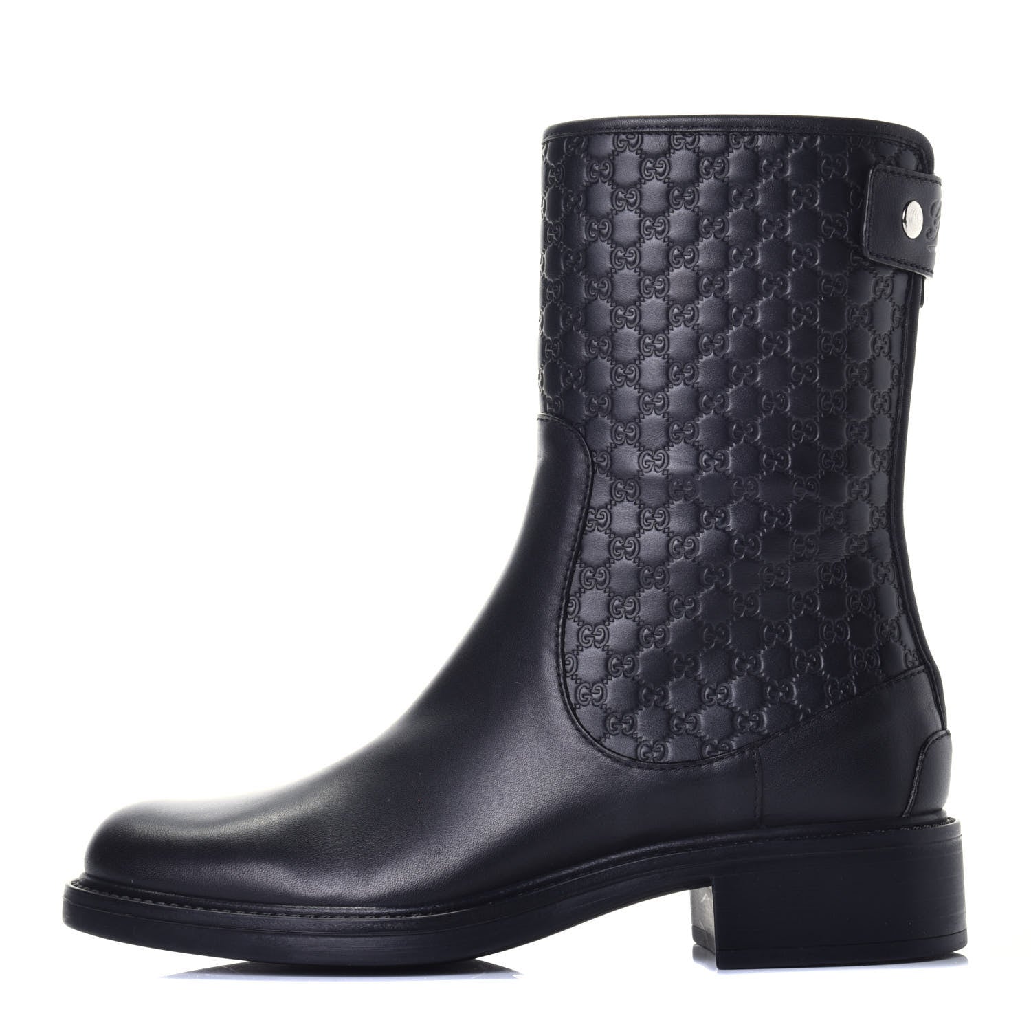 Gucci Soft Microguccissima Zip Boots 35.5 Black 1 of 10
