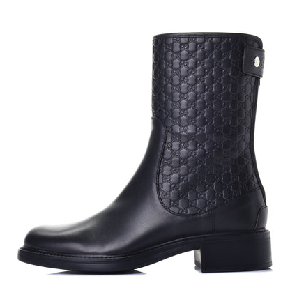 Gucci Soft Microguccissima Zip Boots 35.5 Black 1 of 10
