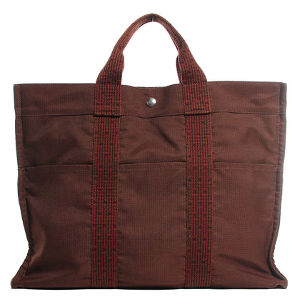 Hermes Canvas Herline MM Tote Brown 1 of 14