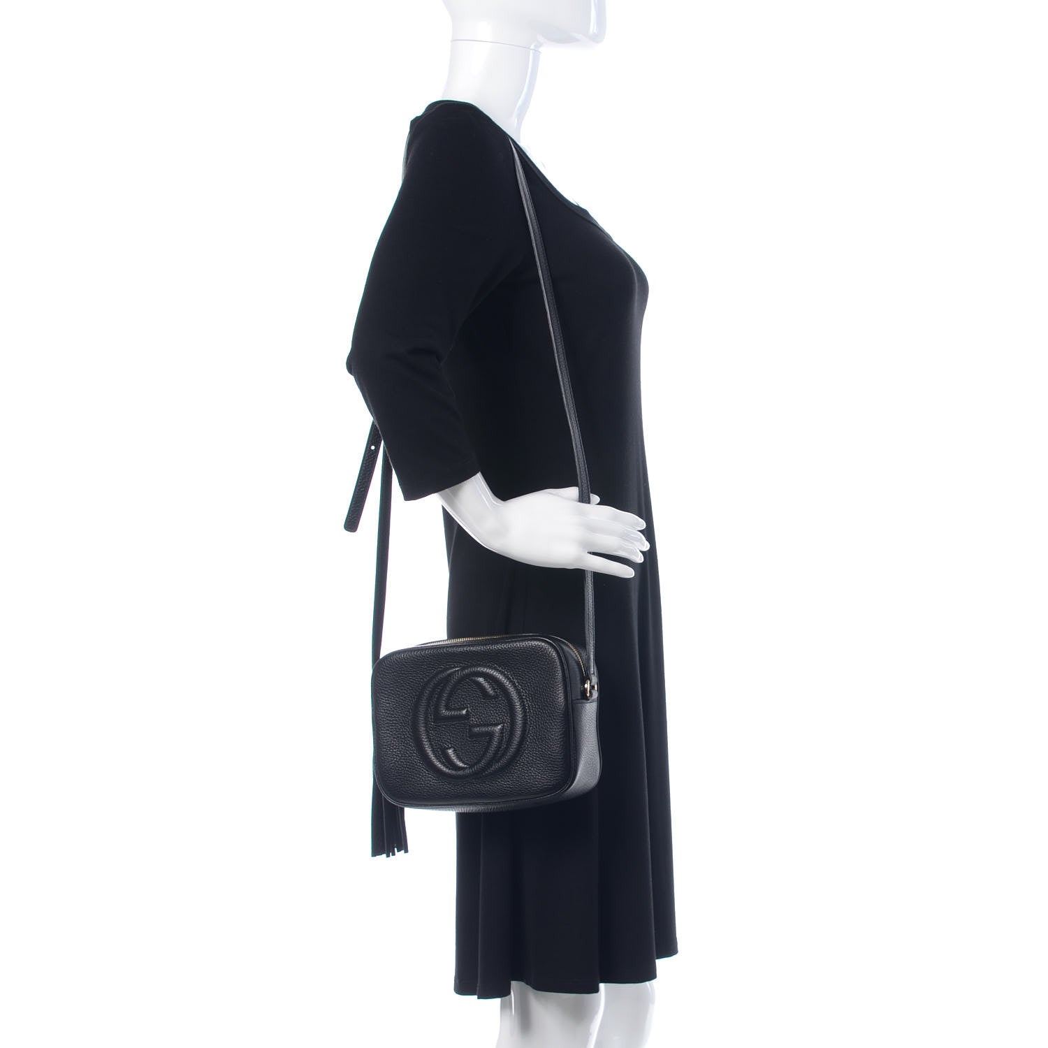 Gucci Pebbled Calfskin Small Soho Disco Bag Black 2 of 9