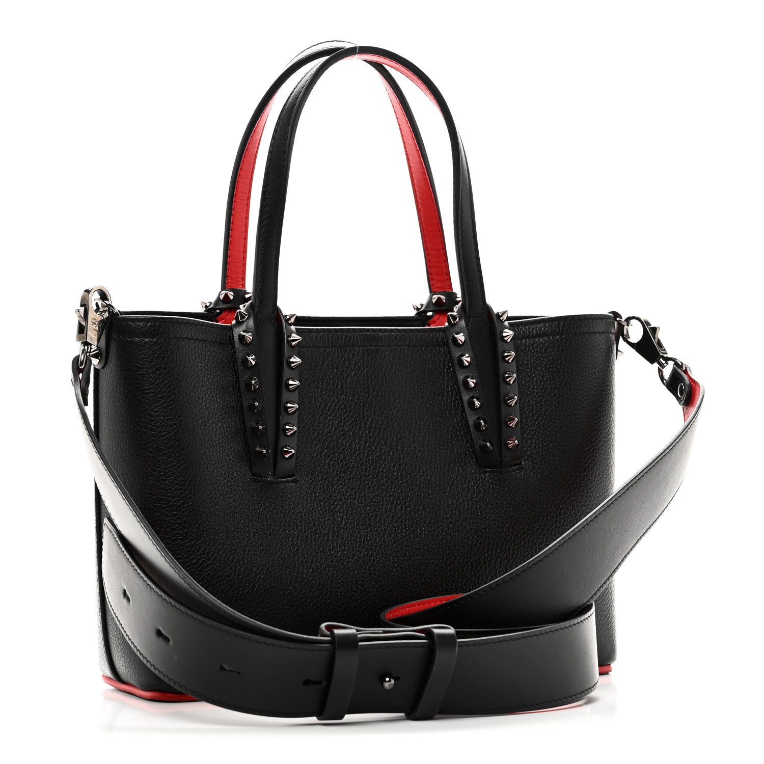 Christian Louboutin Calfskin Spikes Mini East West Cabata Tote