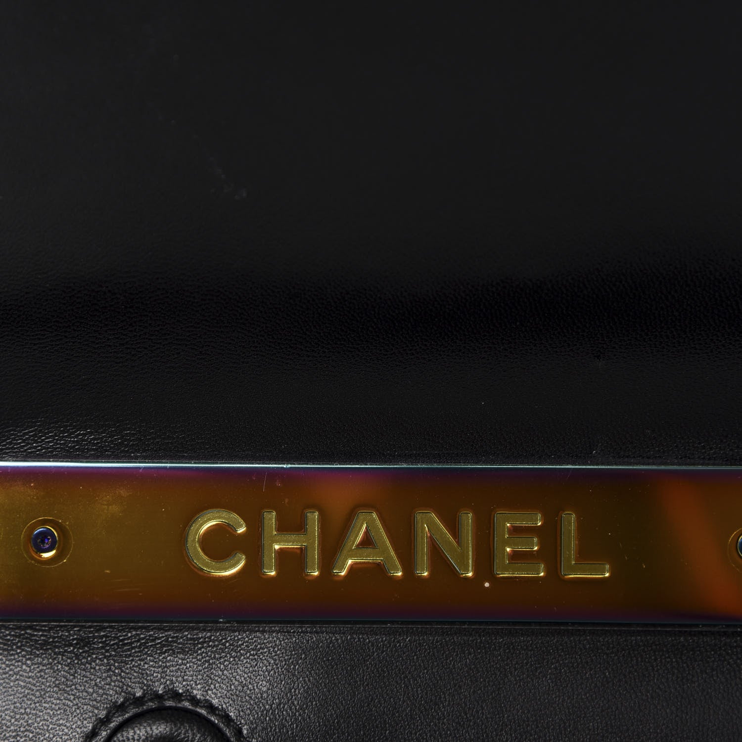 Chanel Lambskin LED Iridescent Metal Medium Boy Flap Black Multicolor 9 of 14