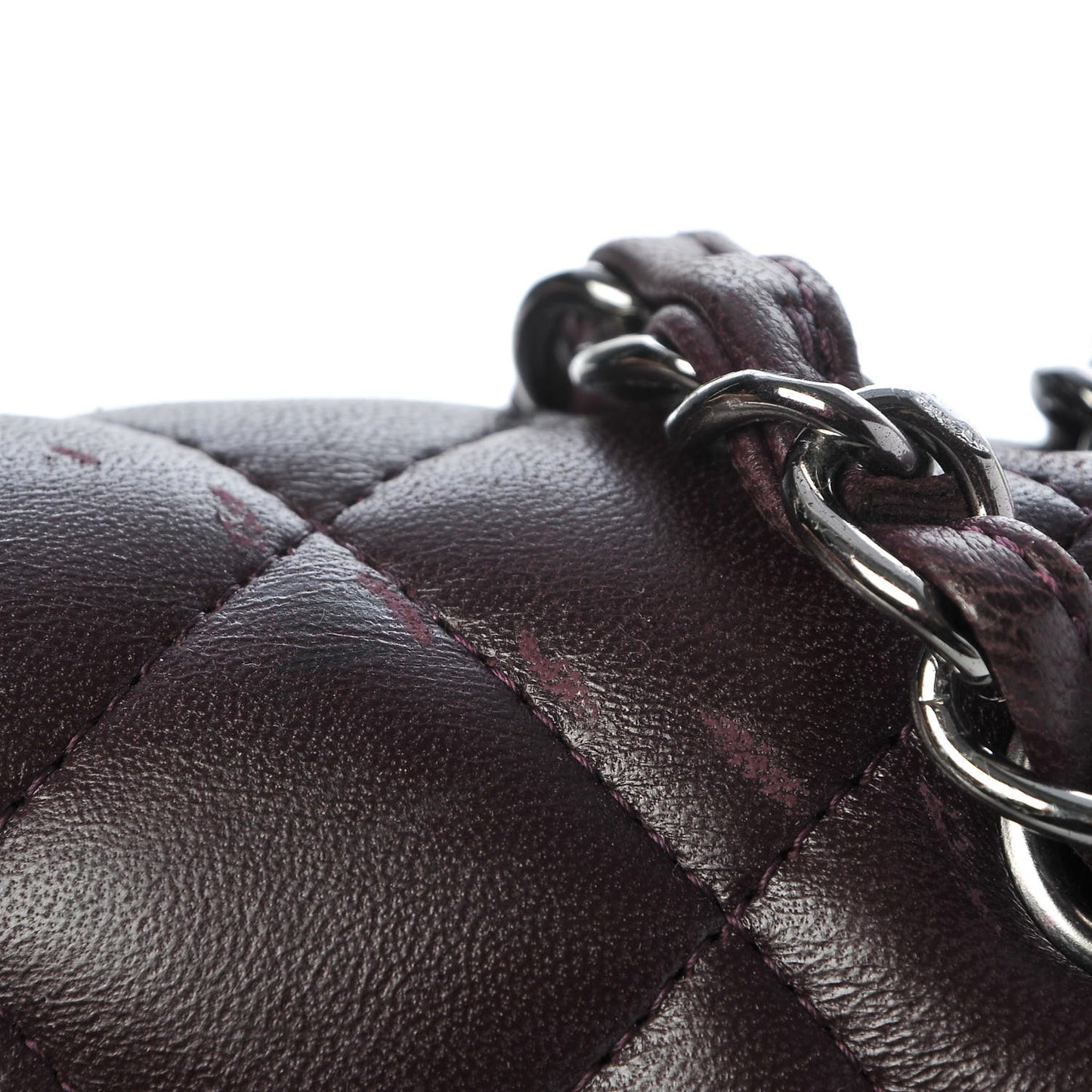 Lambskin Quilted Maxi Double Flap Purple