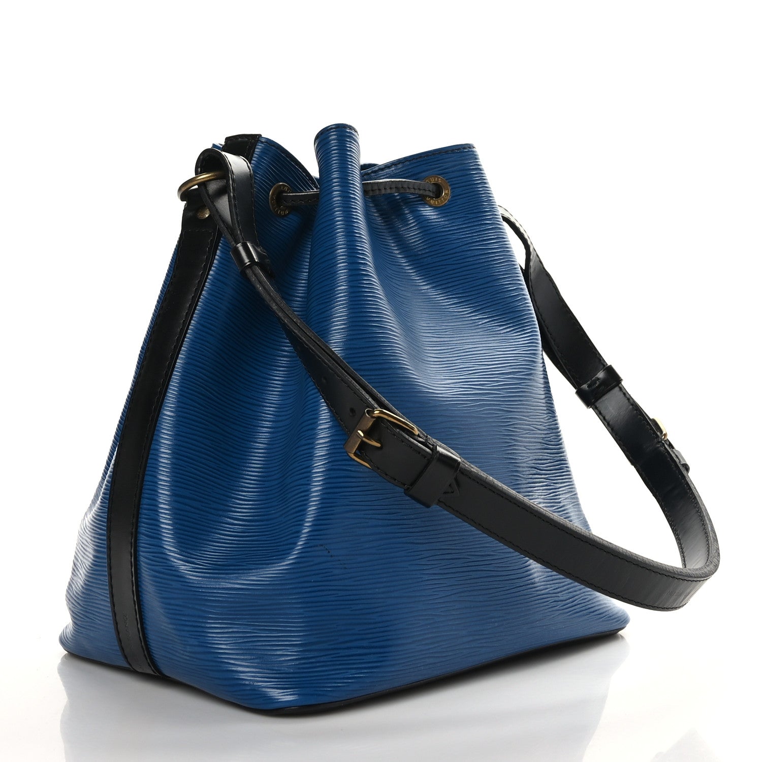 Louis Vuitton Epi Petit Bi-Color Noe Bleu Toledo Black 2 of 10