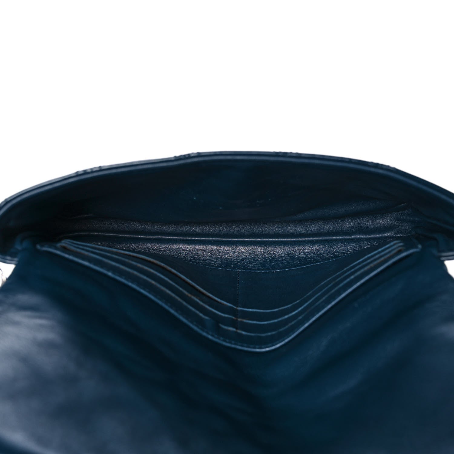 Christian Dior Patent Cannage New Lock Pouch Navy Blue 5 of 10