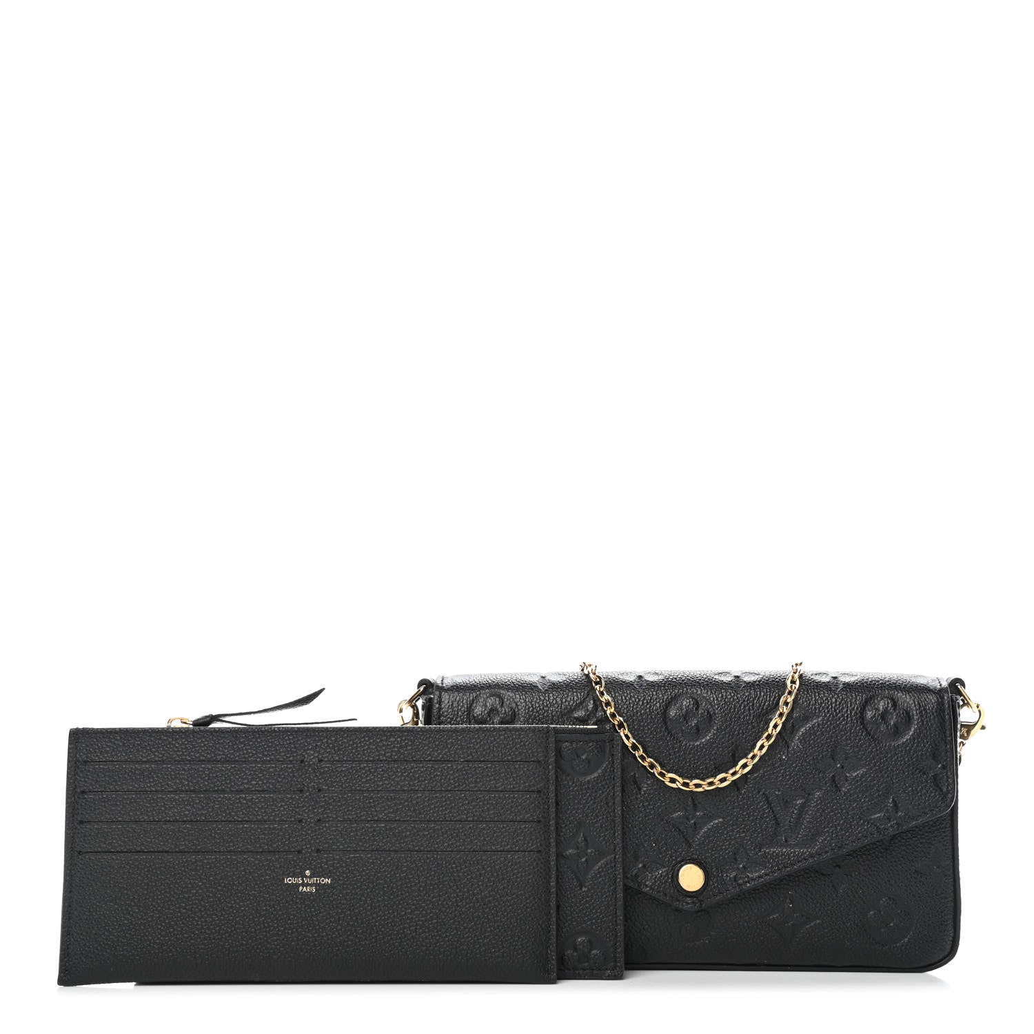 Louis Vuitton Empreinte Pochette Felicie Chain Wallet Black 1 of 6