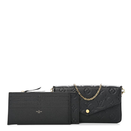 Louis Vuitton Empreinte Pochette Felicie Chain Wallet Black 1 of 6