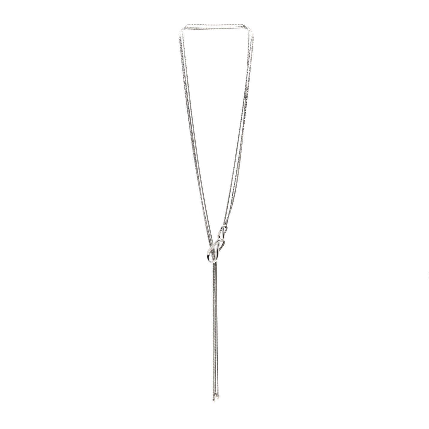 Sterling Silver Asli Classic Chain Link Lariat Necklace
