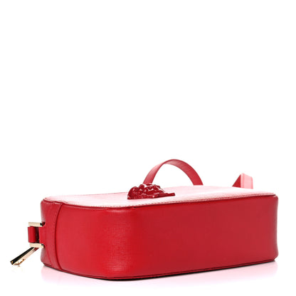 Versace Grained Calfskin Palazzo Camera Bag Red 4 of 10