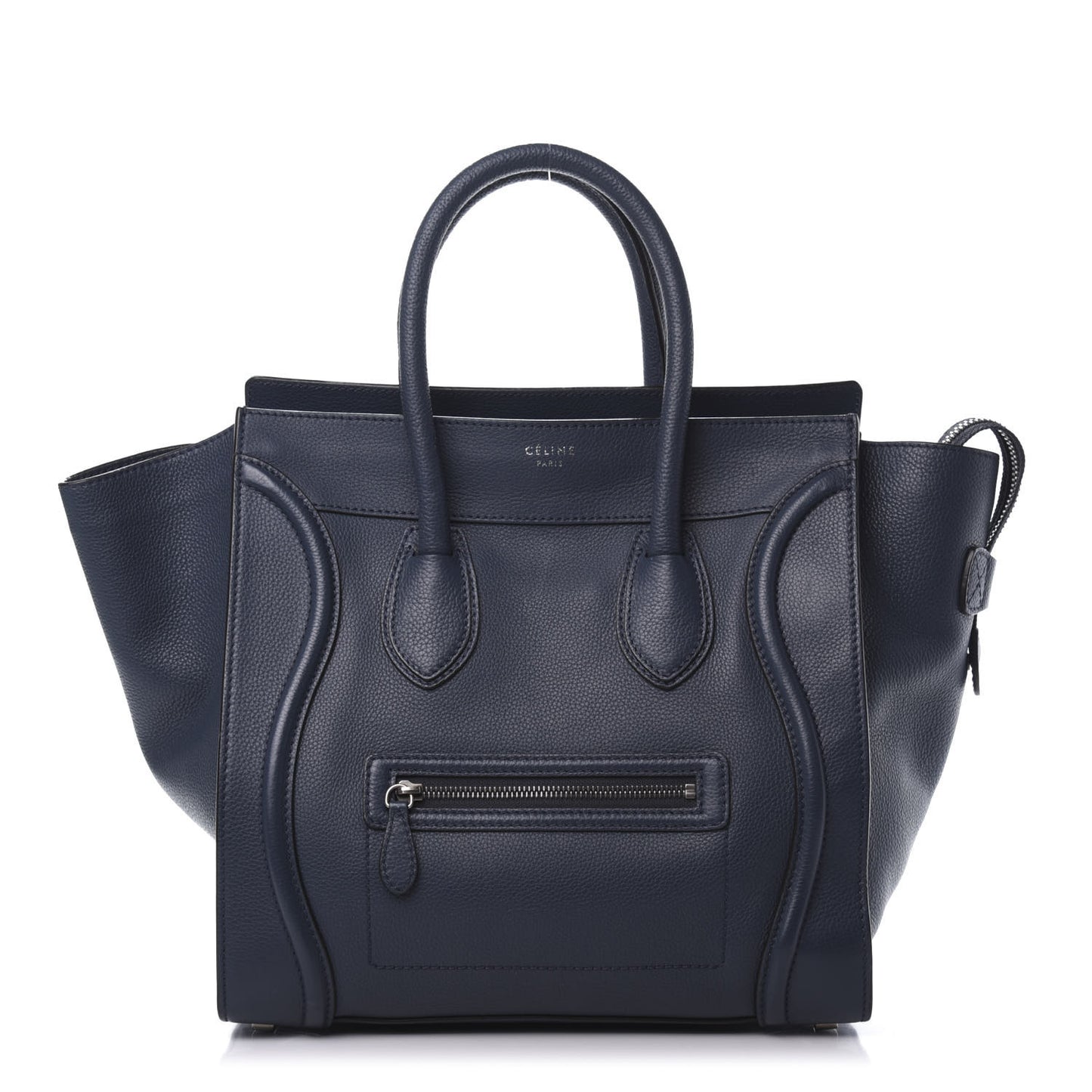 Drummed Calfskin Mini Luggage Blue