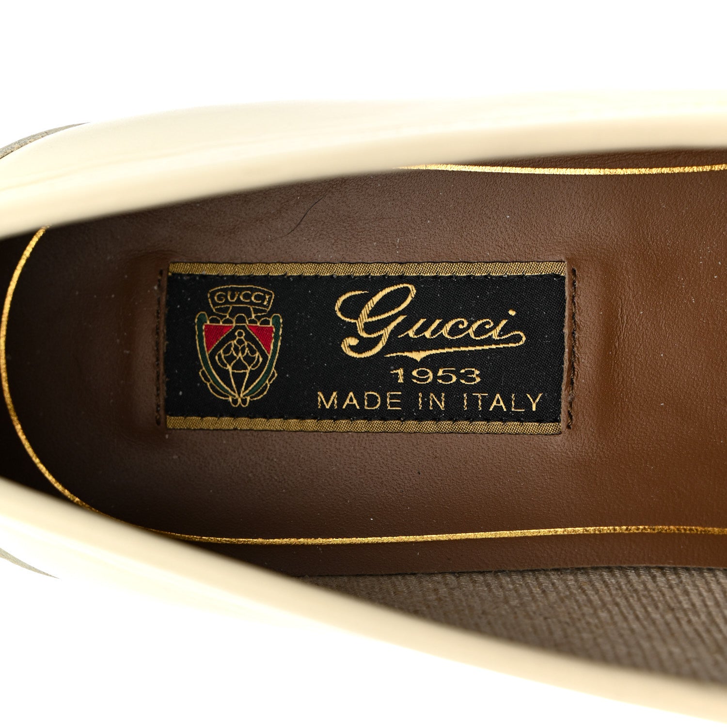 Gucci Betis Glamour Calfskin Womens 1953 Horsebit Loafers 37.5 Mystic White 8 of 8