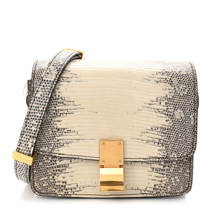 Celine Lizard Small Classic Box Flap Bag Natural 1 of 13